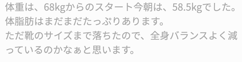 Last Diet受講者NIさん（50代女性）から届いた感想のスクリーンショット